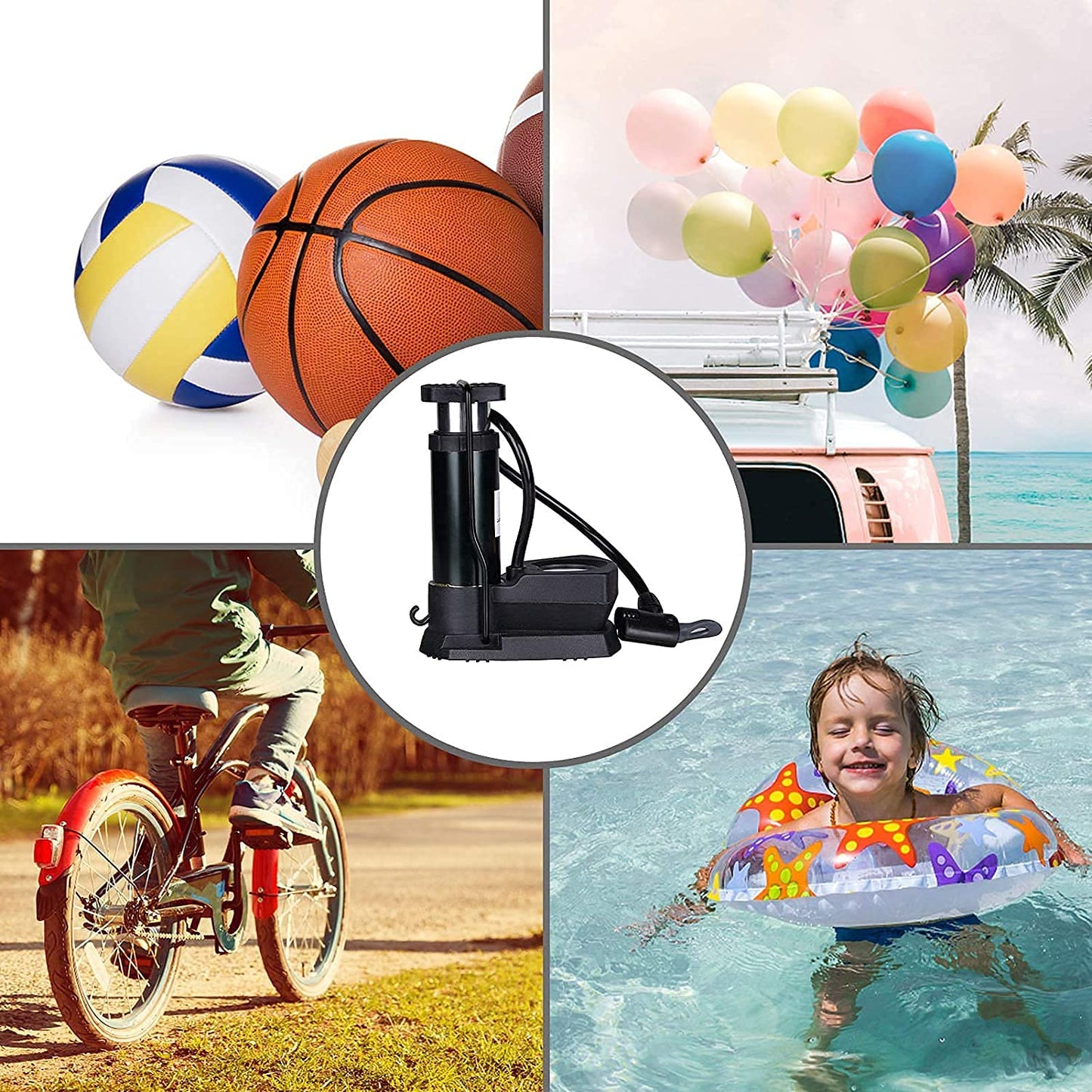 FOOT ACTIVATED FLOOR AIR PUMP